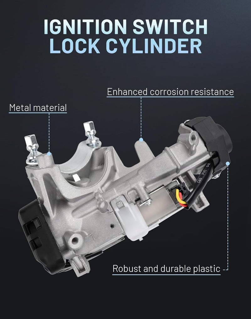 Radvik Store Ignition Switch Lock Cylinder Assembly with 2 Keys & 2 Locks, Compatible with Honda CRV 2003-2007, Replaces OE Part 35100-SDA-A71 & 06350-SAA-G30, Mechanical Key Set - Image 5